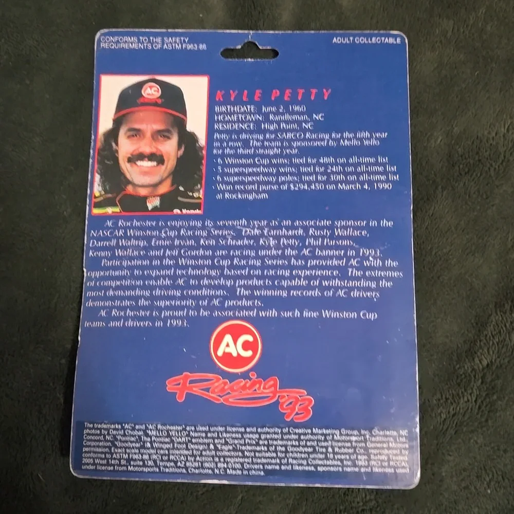AC Racing '93 Limited Edition Collectible Car